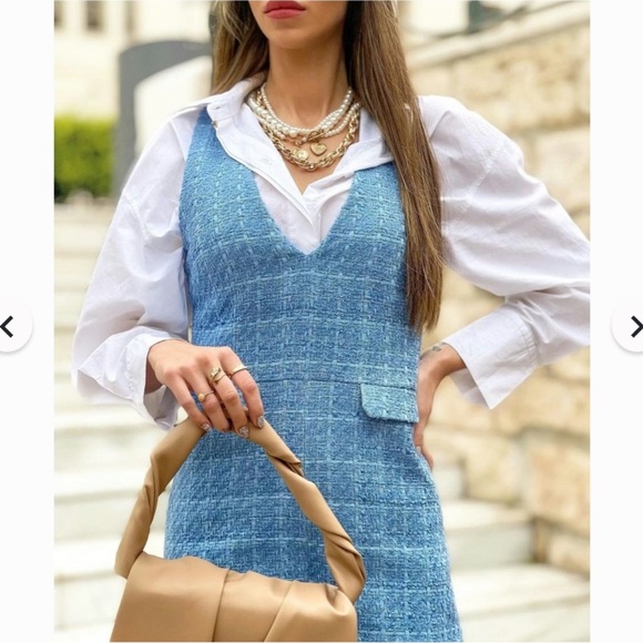 Last 🔥 ZARA blue textured romper - Picture 3 of 9